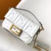 Fendi Mini Baguette 20 White Motif Calfskin Bag