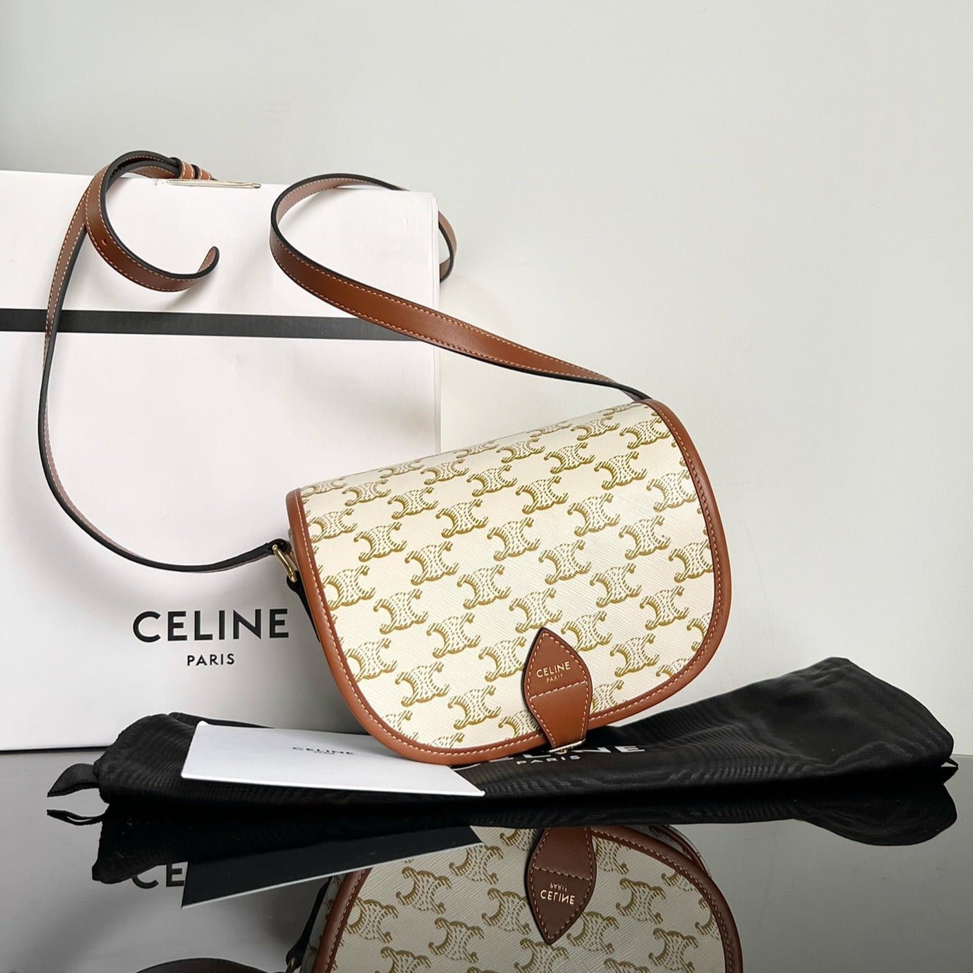 Celine Monogram Saddle 18 Bag