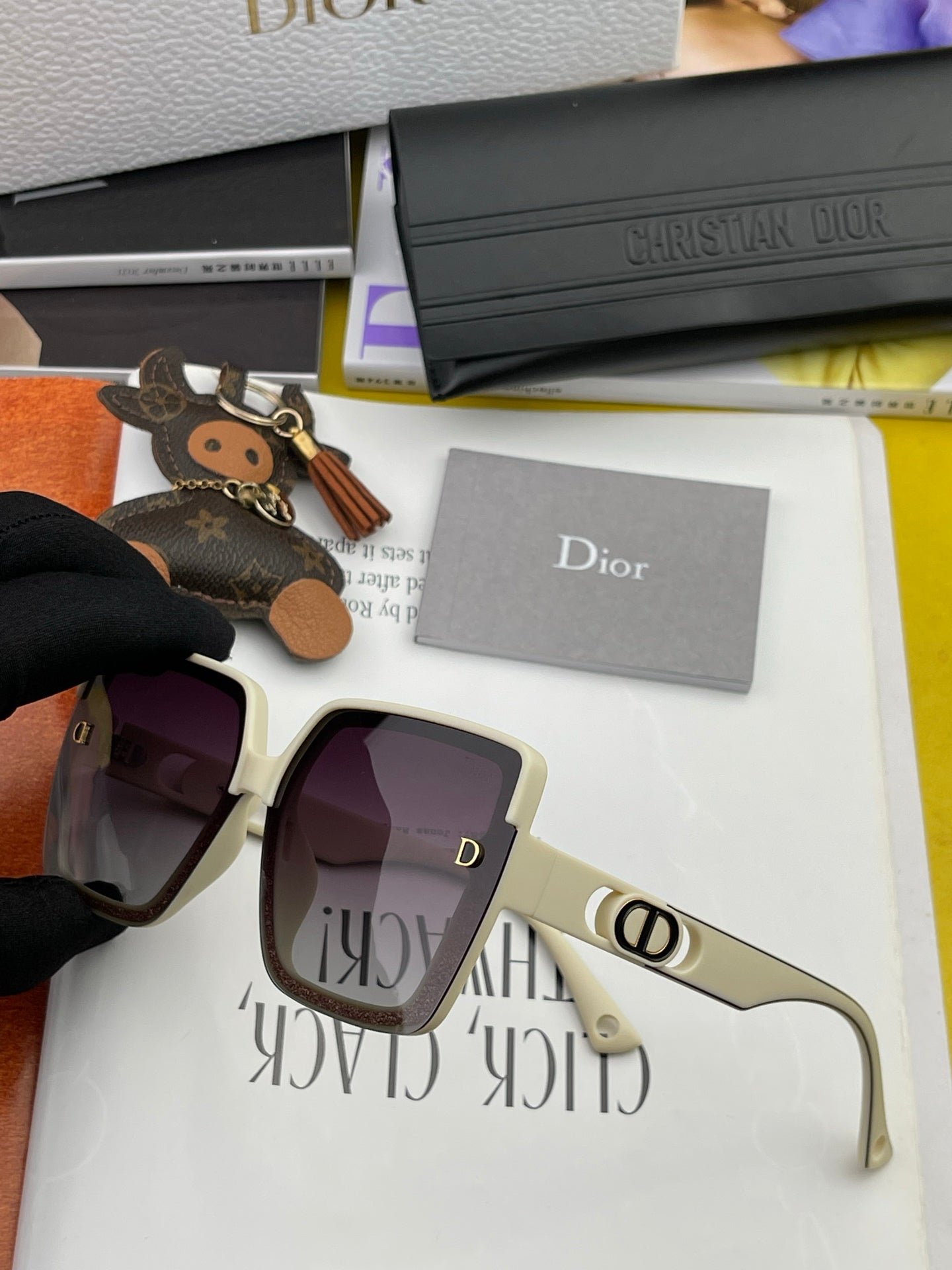 DIOR MONTAIGNE SQUARE SUNGLASS CD7129 IN ACETATE - Image 3