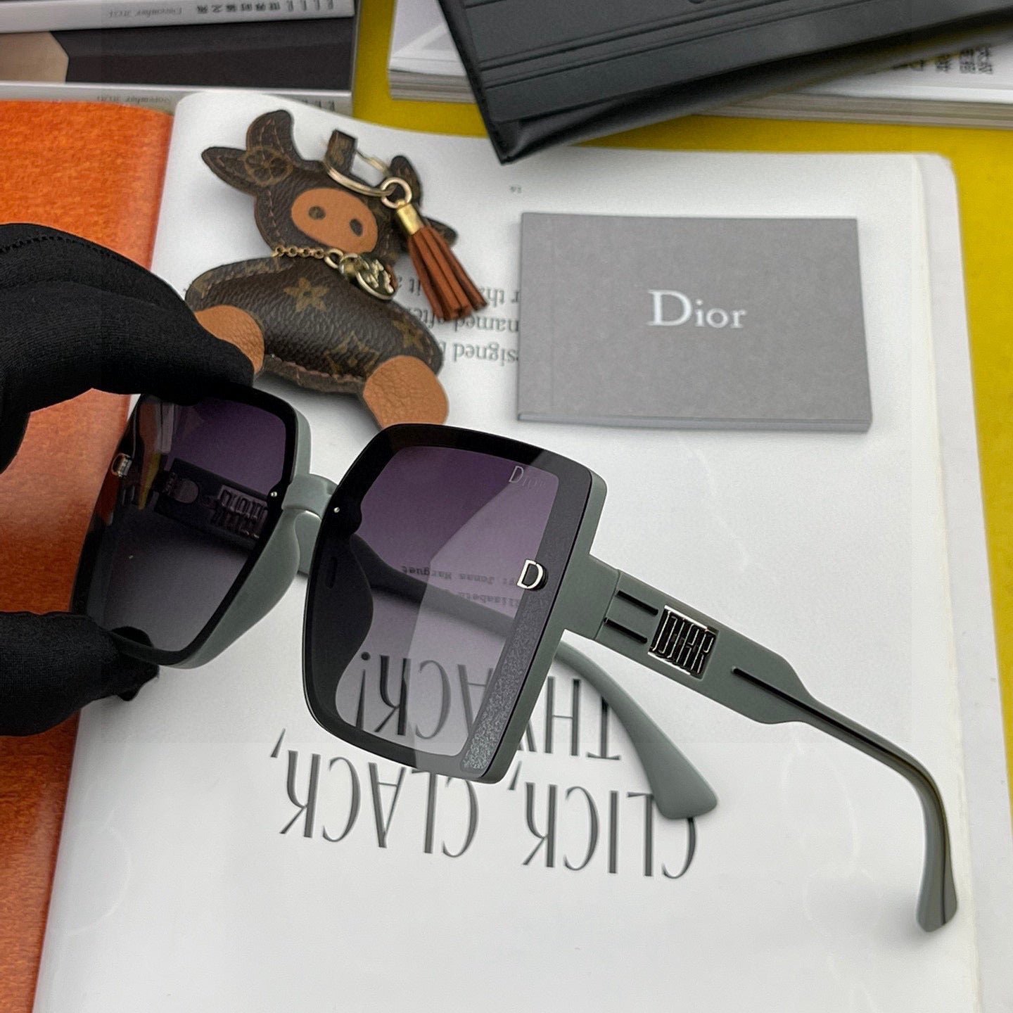 Alternative view of DIOR MONTAIGNE SQUARE SUNGLASS D5290 IN ACETATE