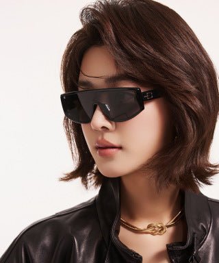 GUCCI White Shield Acetate Sunglasses - Image 8