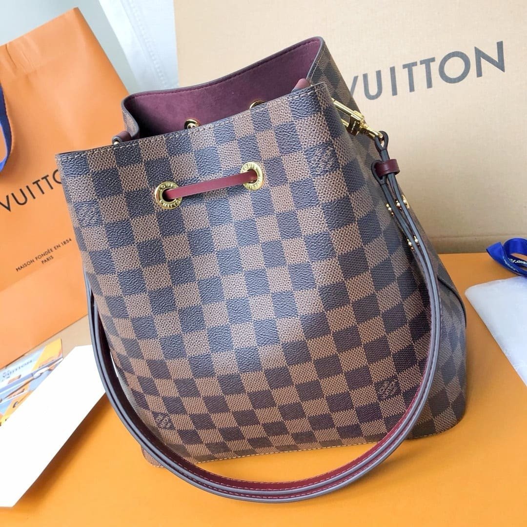 Louis Vuitton Noe Damier Red Bucket Bag - Image 10