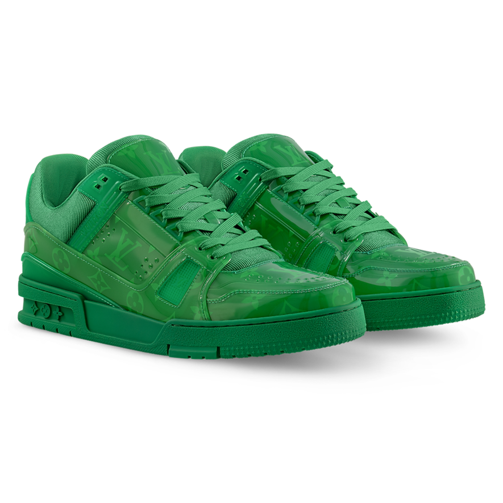 Alternative view of LV Trainers Monogram-Printed Translucent PVC Green