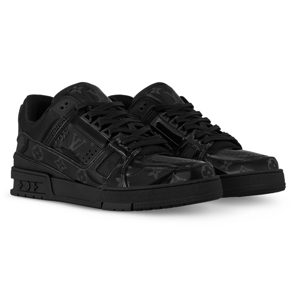 Alternative view of LV Trainers Monogram-Printed Translucent PVC Black