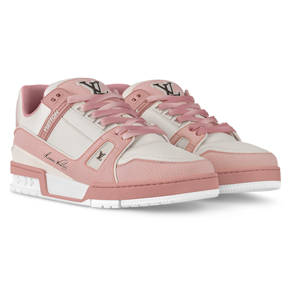 Alternative view of LV Trainers Nubuck & Grained Calf Leather Pink