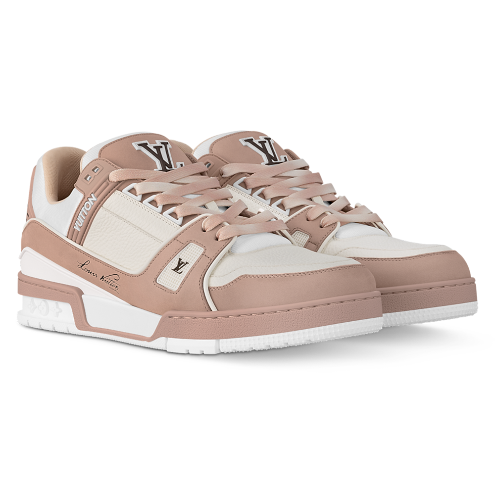 Alternative view of LV Trainers Nubuck & Grained Calf Leather Rose
