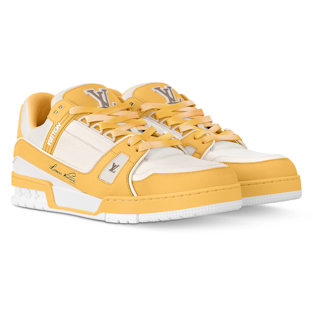 Alternative view of LV Trainers Nubuck & Grained Calf Leather Yellow