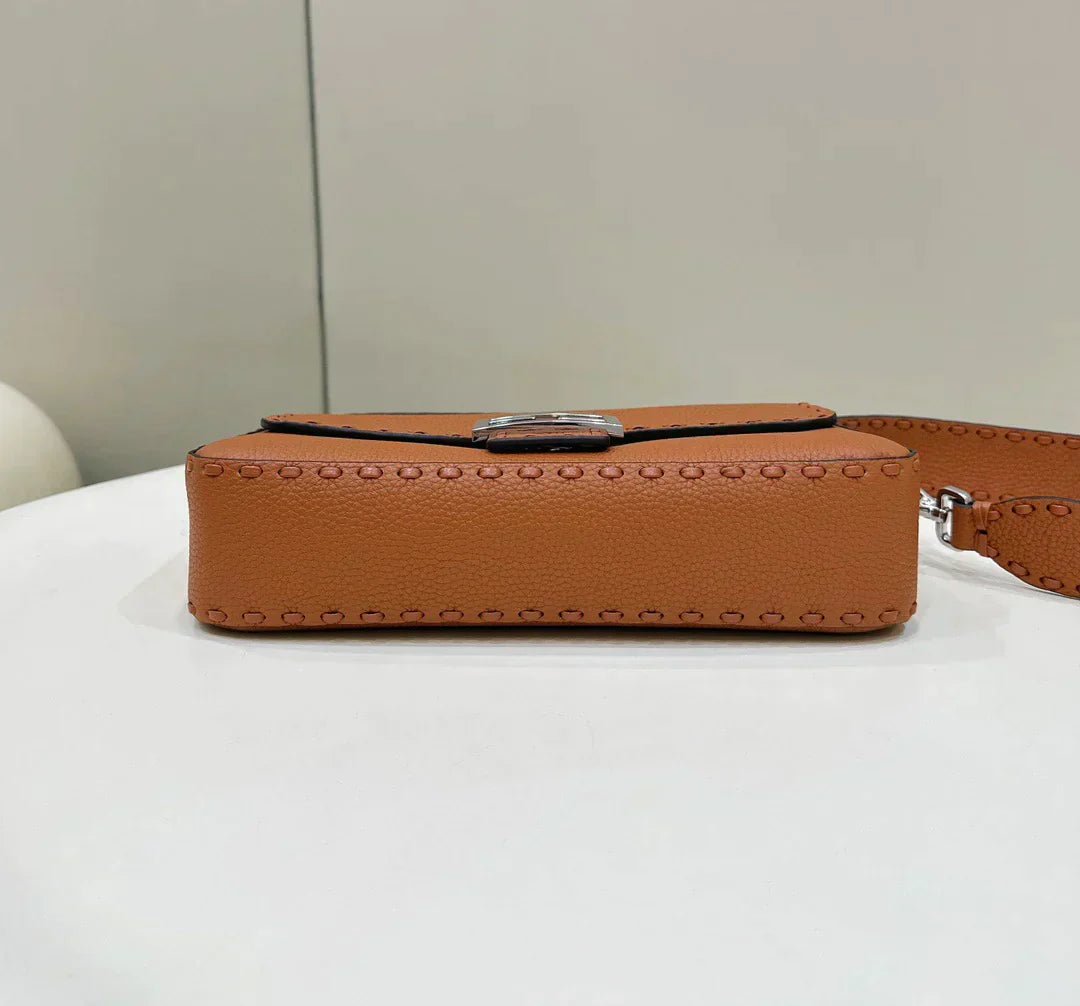 Baguette 27cm Tan Calfskin Silver Hardware Bag - Image 11
