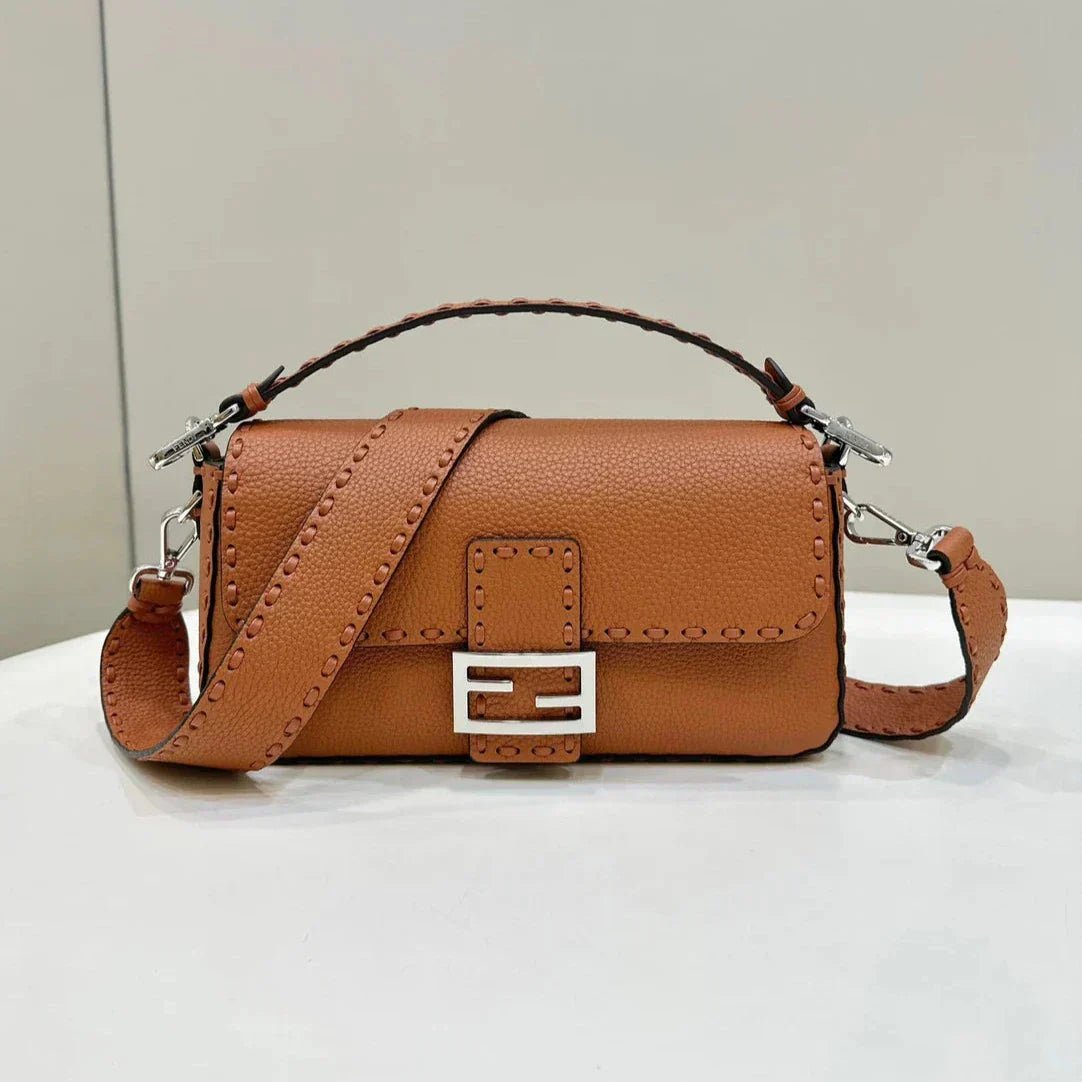 Fendi Baguette 27 Brown Calfskin Bag