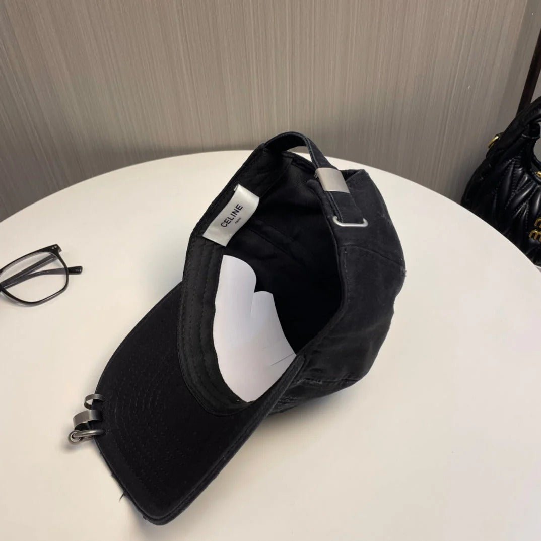 Celine Vintage Embroidered Cotton Cap - Image 6