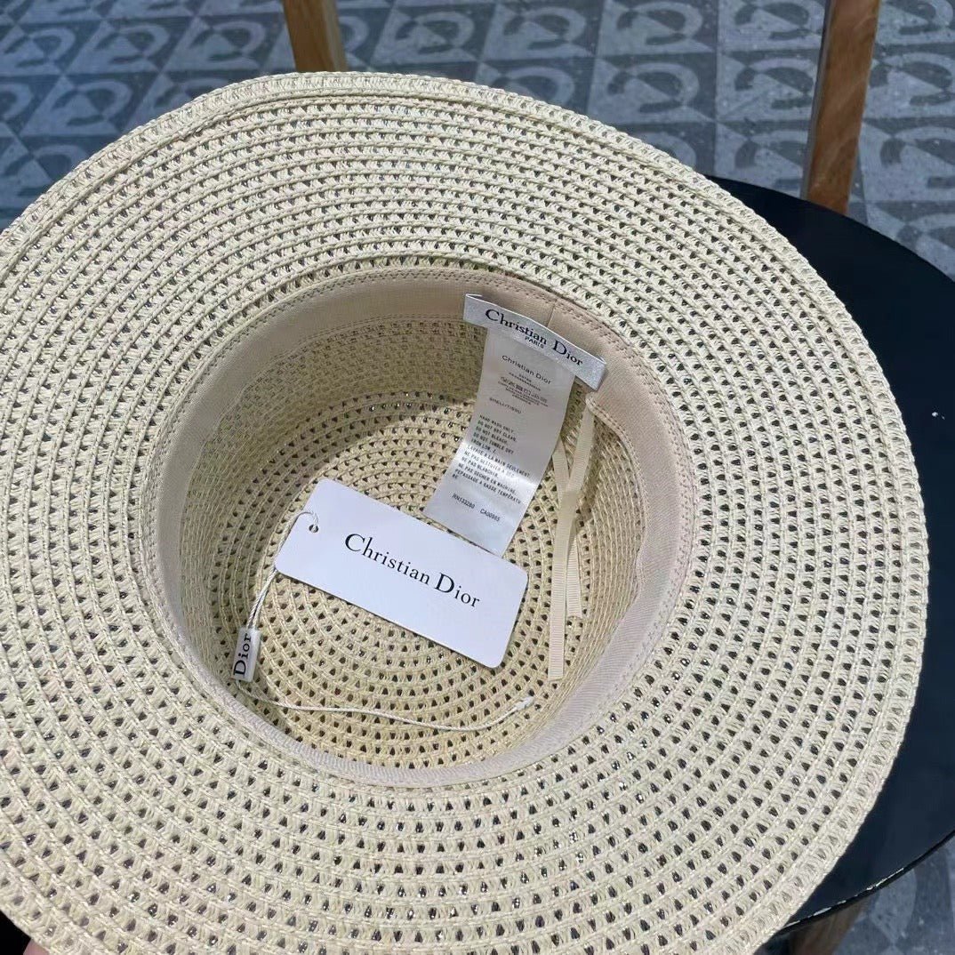 Dior Logo Straw Hat 219084 - Image 5