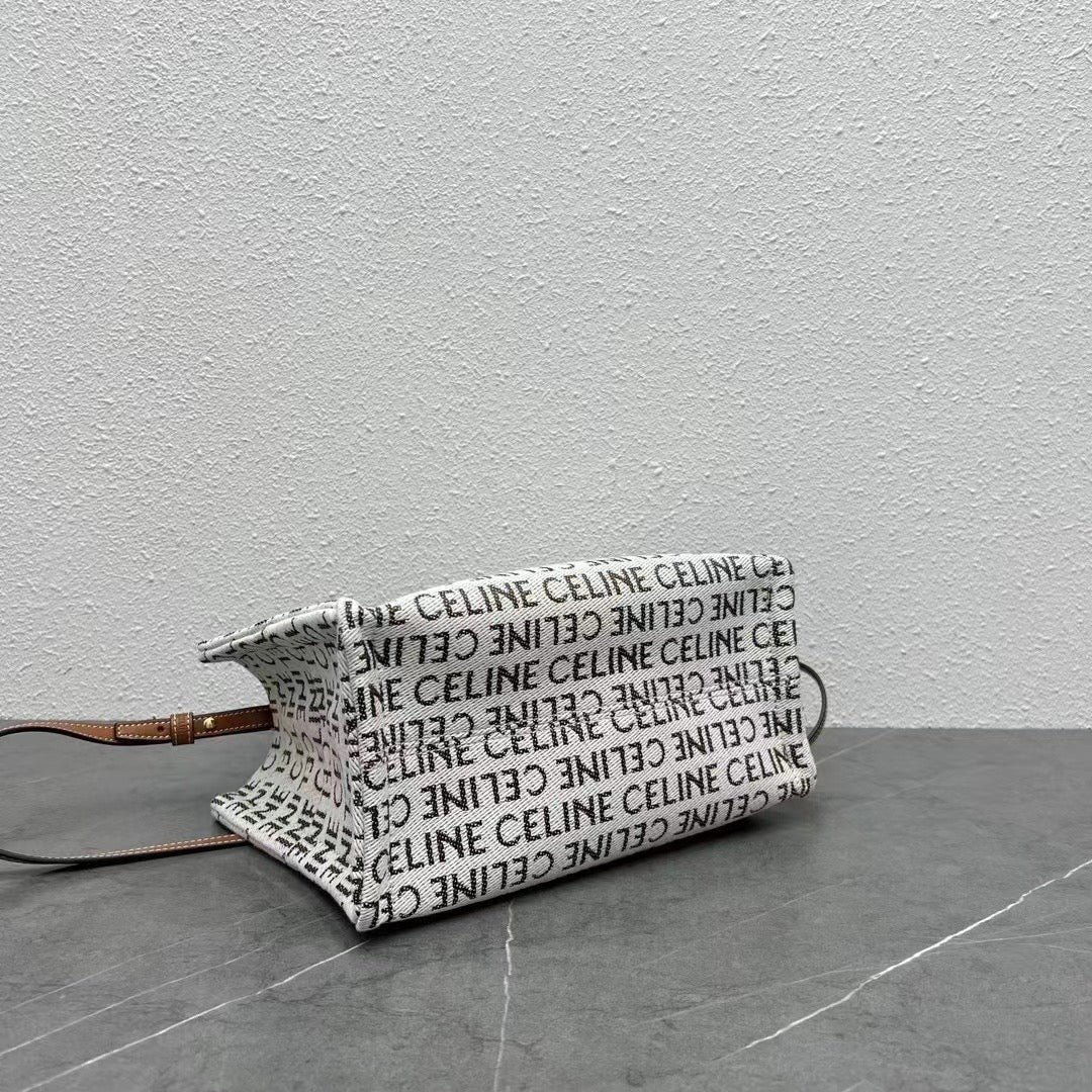 Celine Triomphe Printed Tote Canvas Calfskin - Image 5