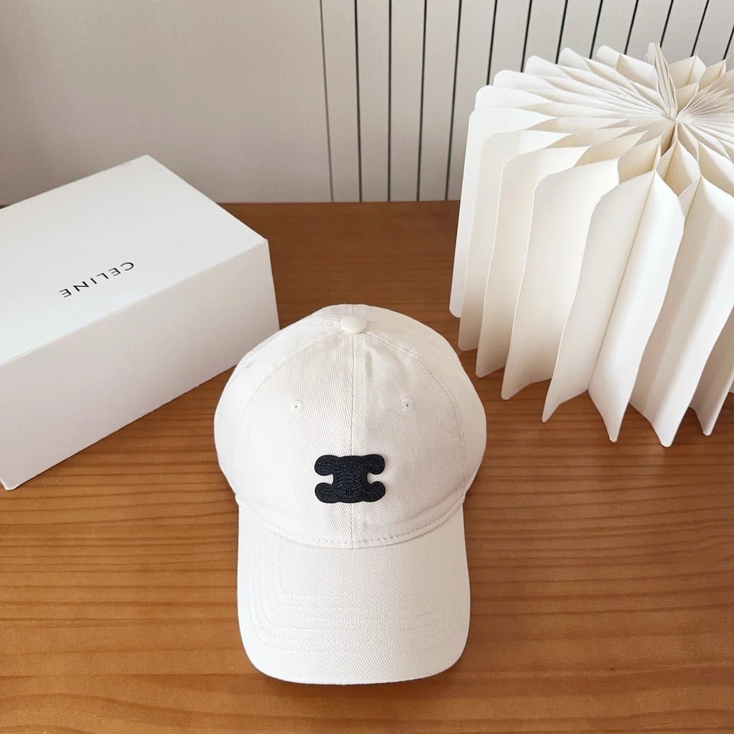 Alternative view of Celine Triomphe Multi-Tone Cotton Cap