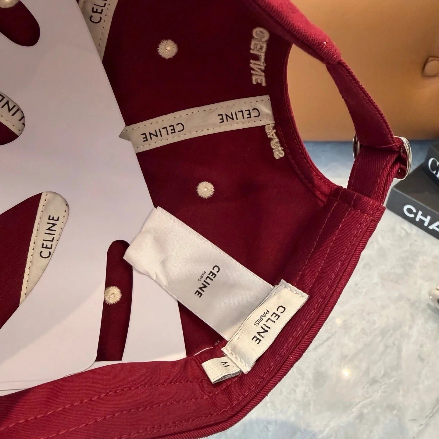 Celine Two-Tone Triomphe Cotton Cap - Image 5