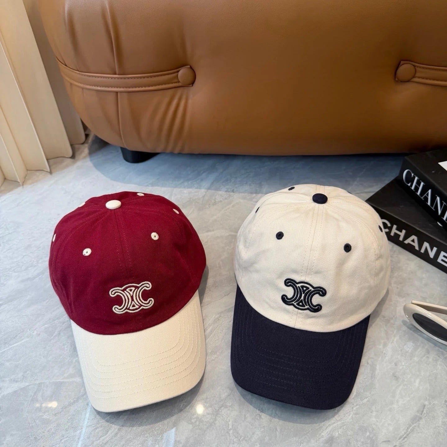 Celine Two-Tone Triomphe Cotton Cap