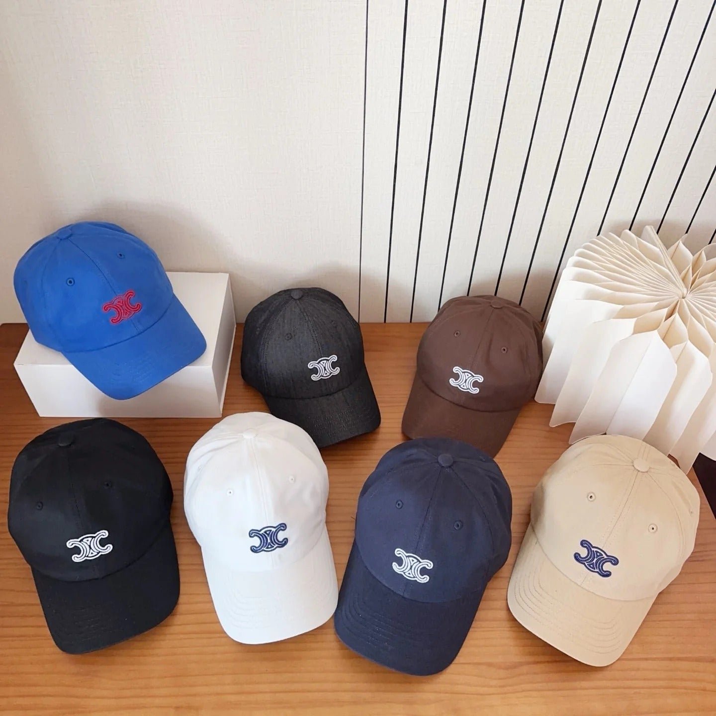 Celine Triomphe Multi-Tone Cotton Cap