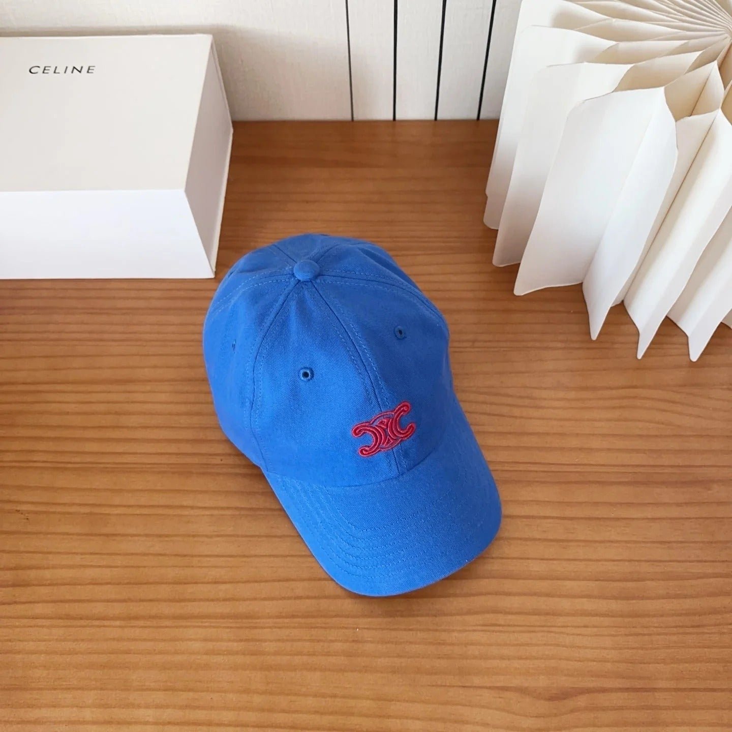Alternative view of Celine Triomphe Multi-Tone Cotton Cap