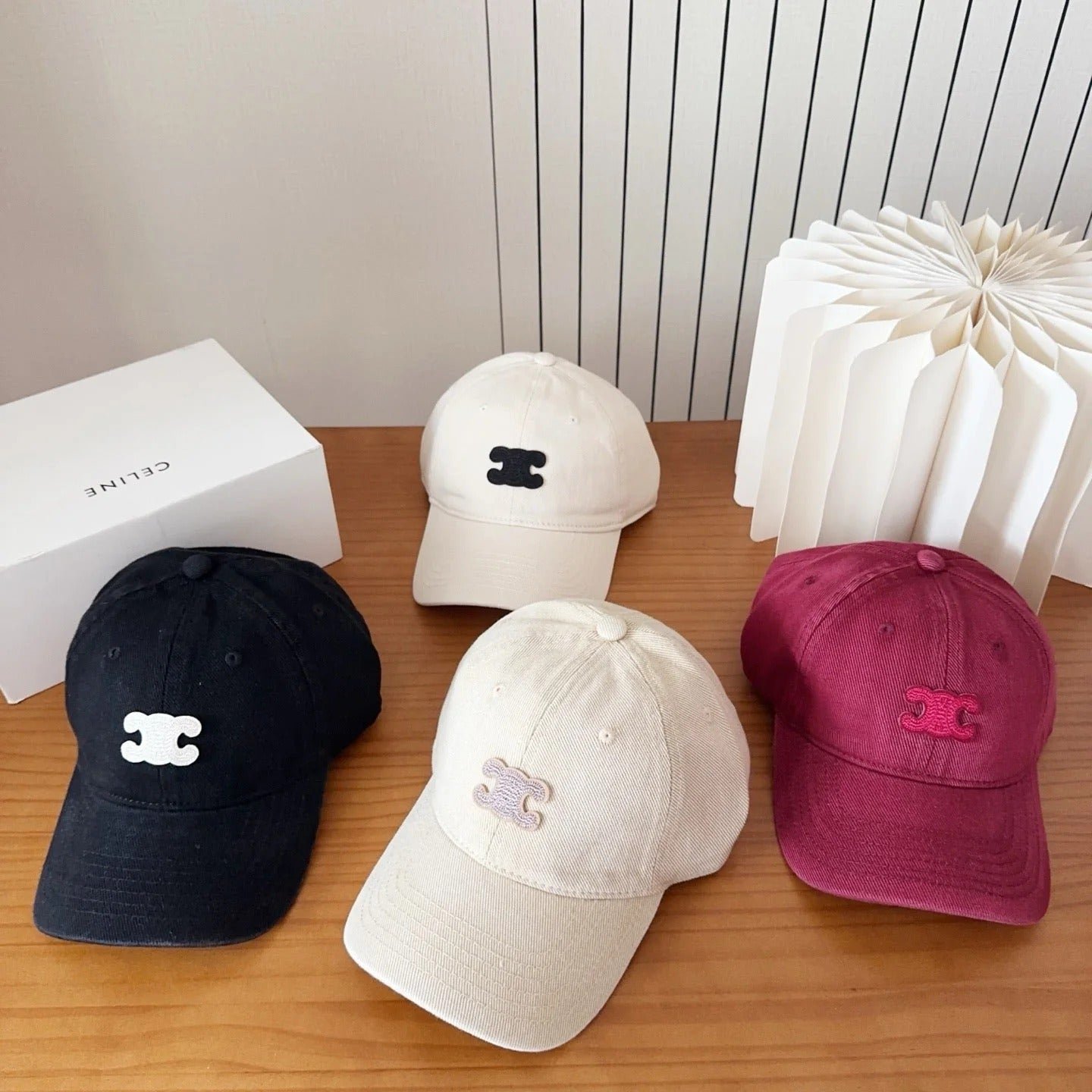 Celine Triomphe Multi-Tone Cotton Cap