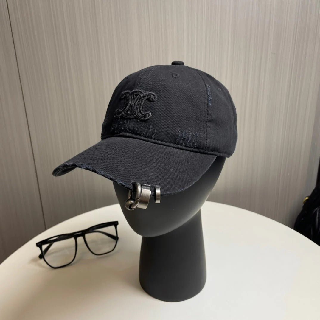 Celine Vintage Embroidered Cotton Cap - Image 3
