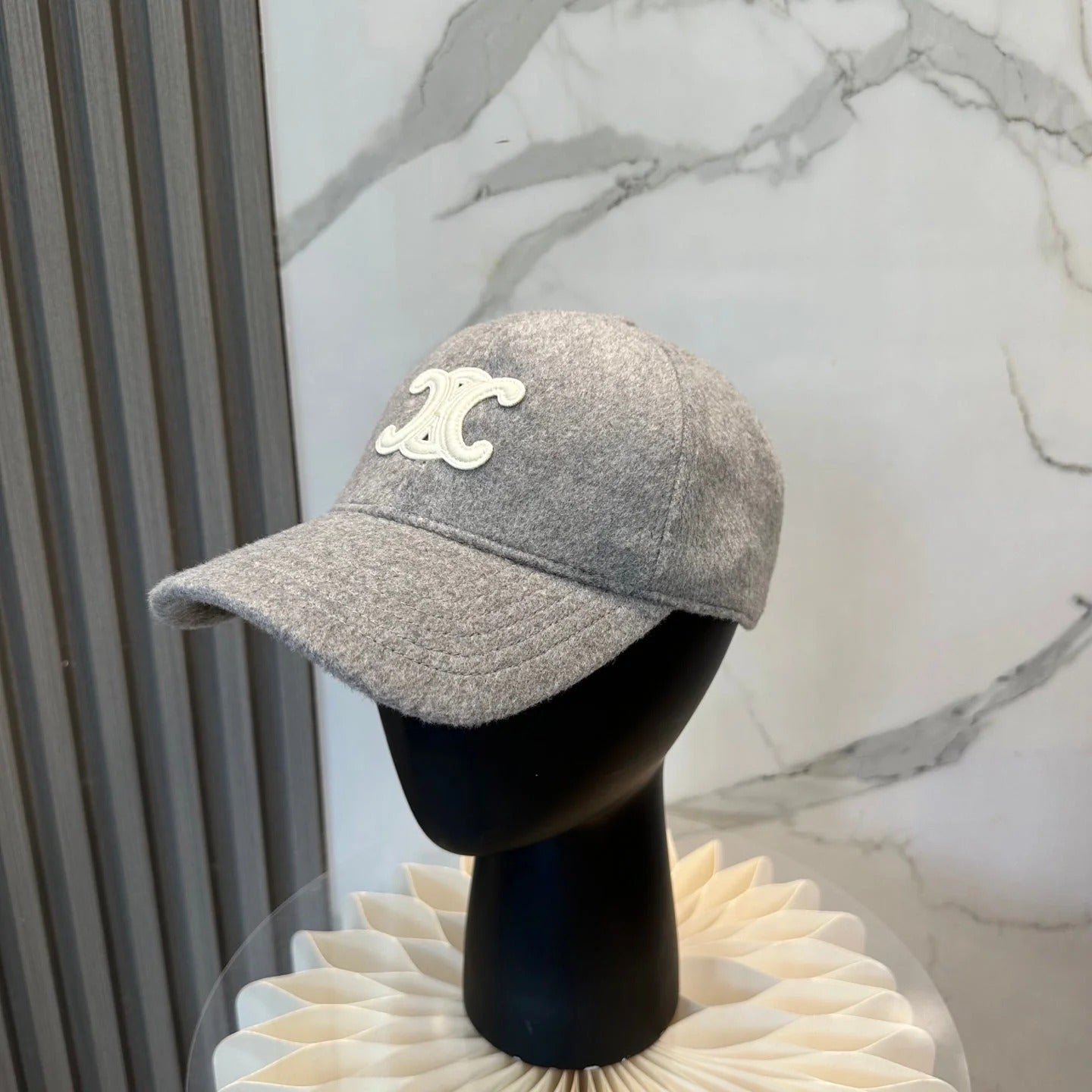 Alternative view of Celine Triomphe Dark Green Cotton Cap
