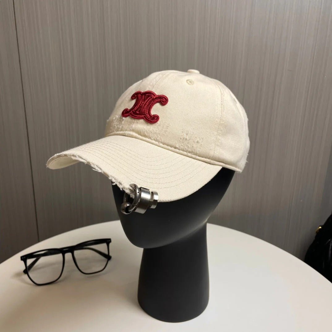 Celine Vintage Embroidered Cotton Cap - Image 4