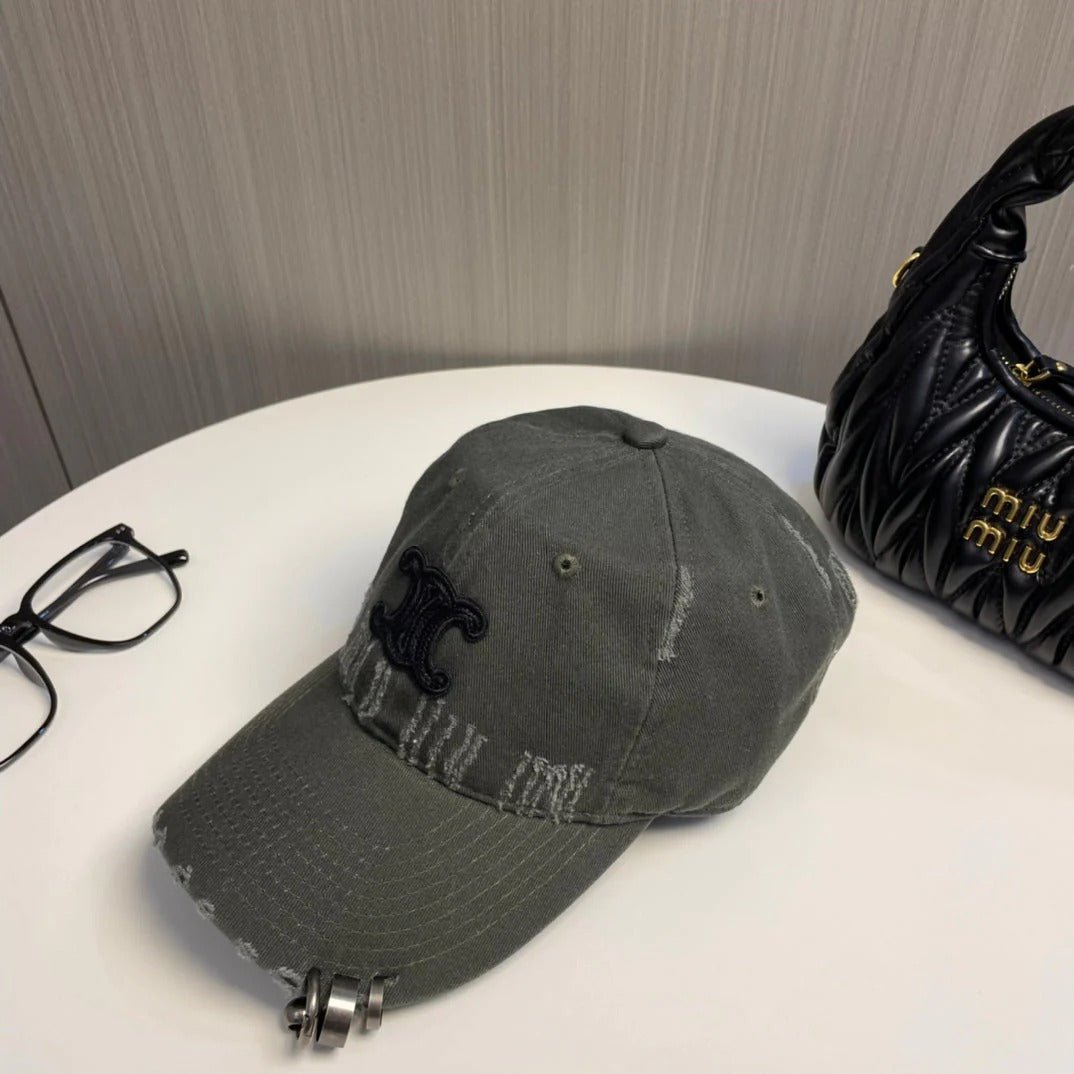 Celine Vintage Embroidered Cotton Cap - Image 5