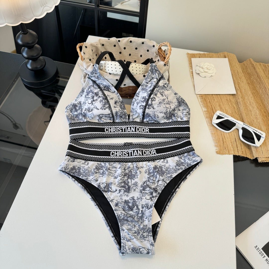 Alternative view of CD Two-Piece Bikini Black White 203032