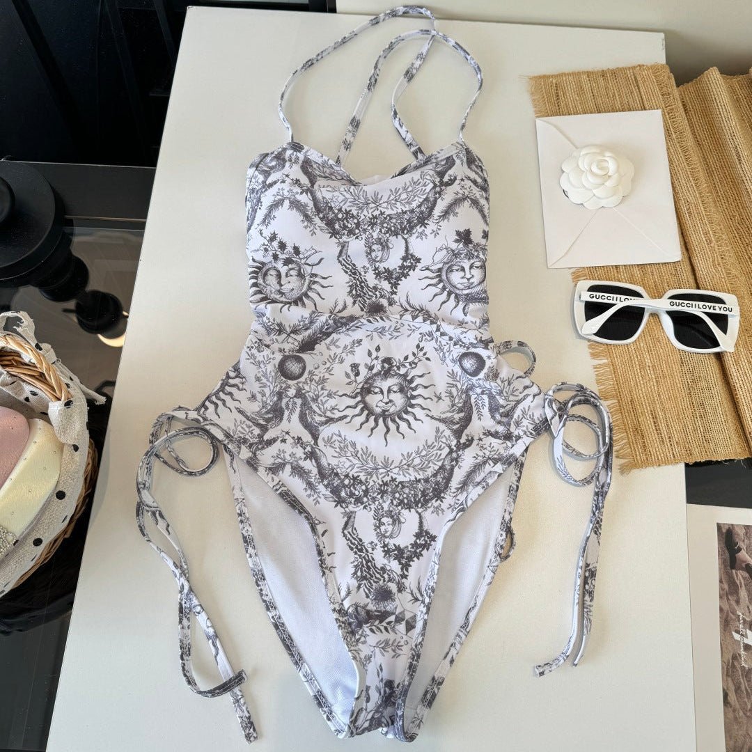 CD 26s One-Piece Bikini Black Colorful 201816