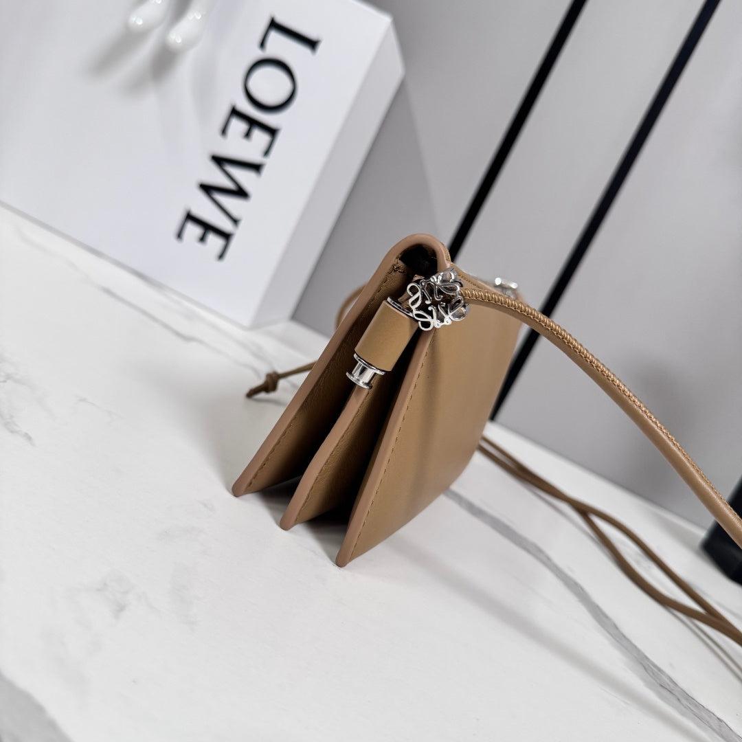 Alternative view of Loewe Joya Pouch Brown Calfskin 289458