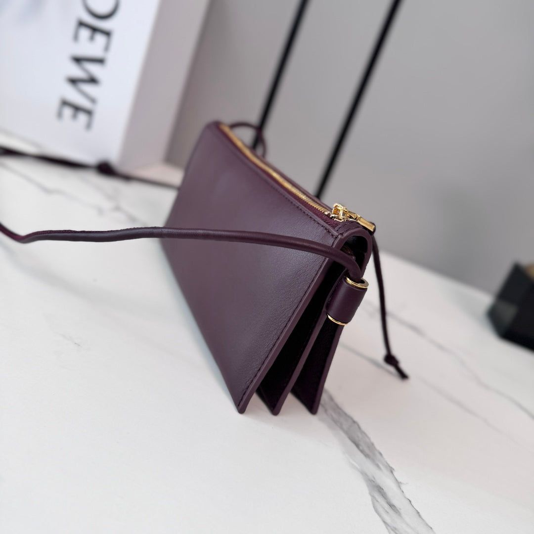 Loewe Joya Pouch Burgundy Calfskin 289461 - Image 7