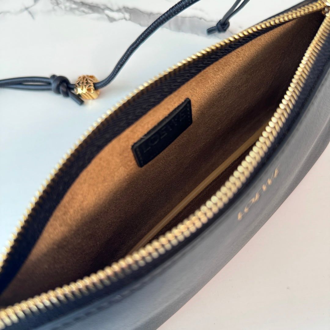 Loewe Joya Pouch Black Calfskin 289464 - Image 8