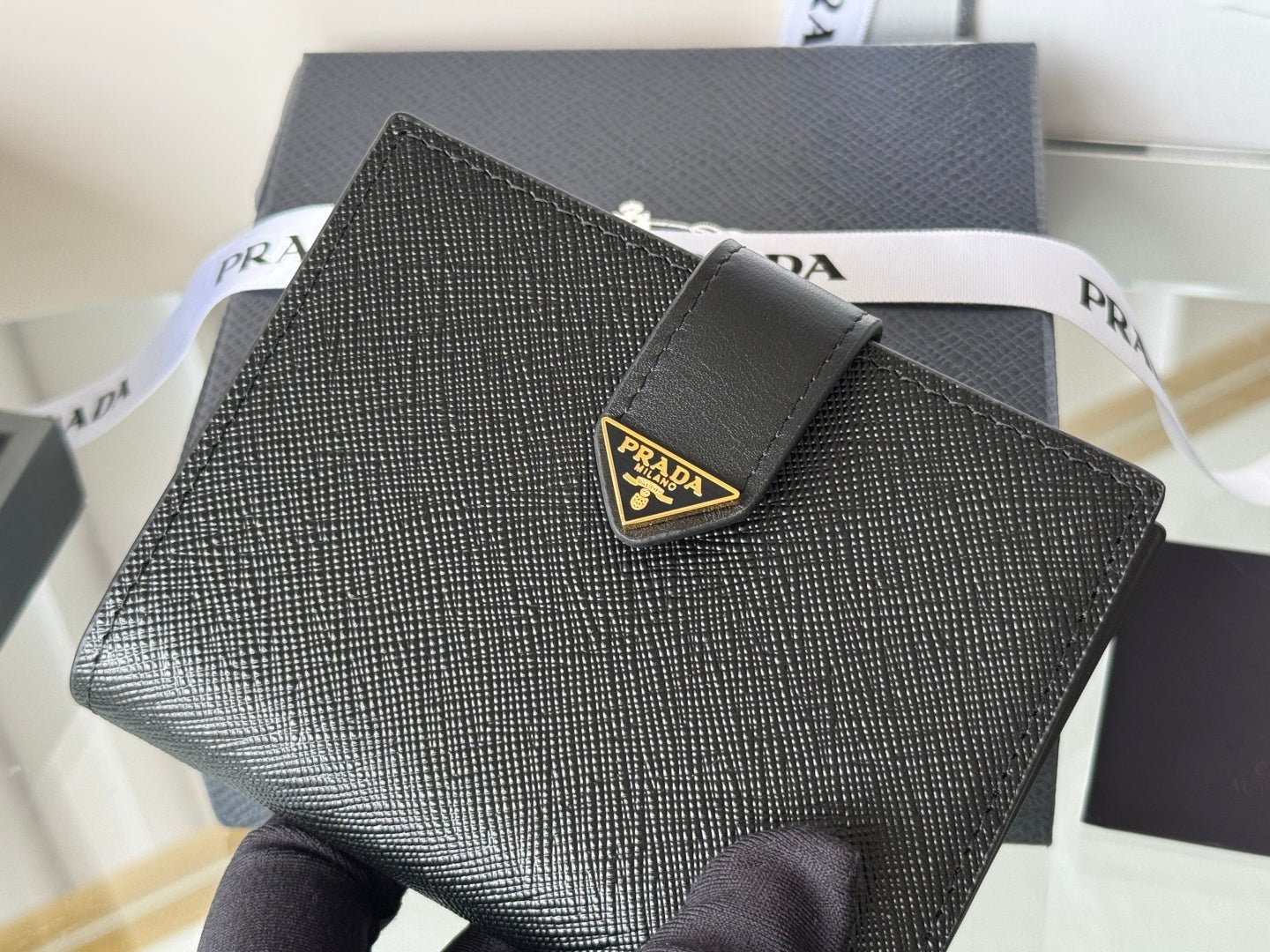 Alternative view of Prada Style Black Leather Wallet