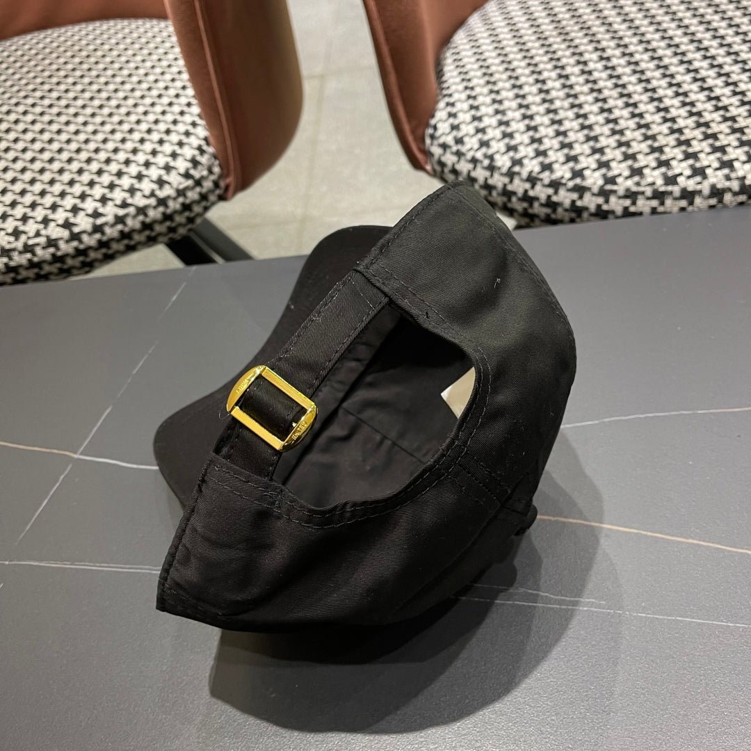 Celine Triomphe Black Woven Fabric Cap - Image 10