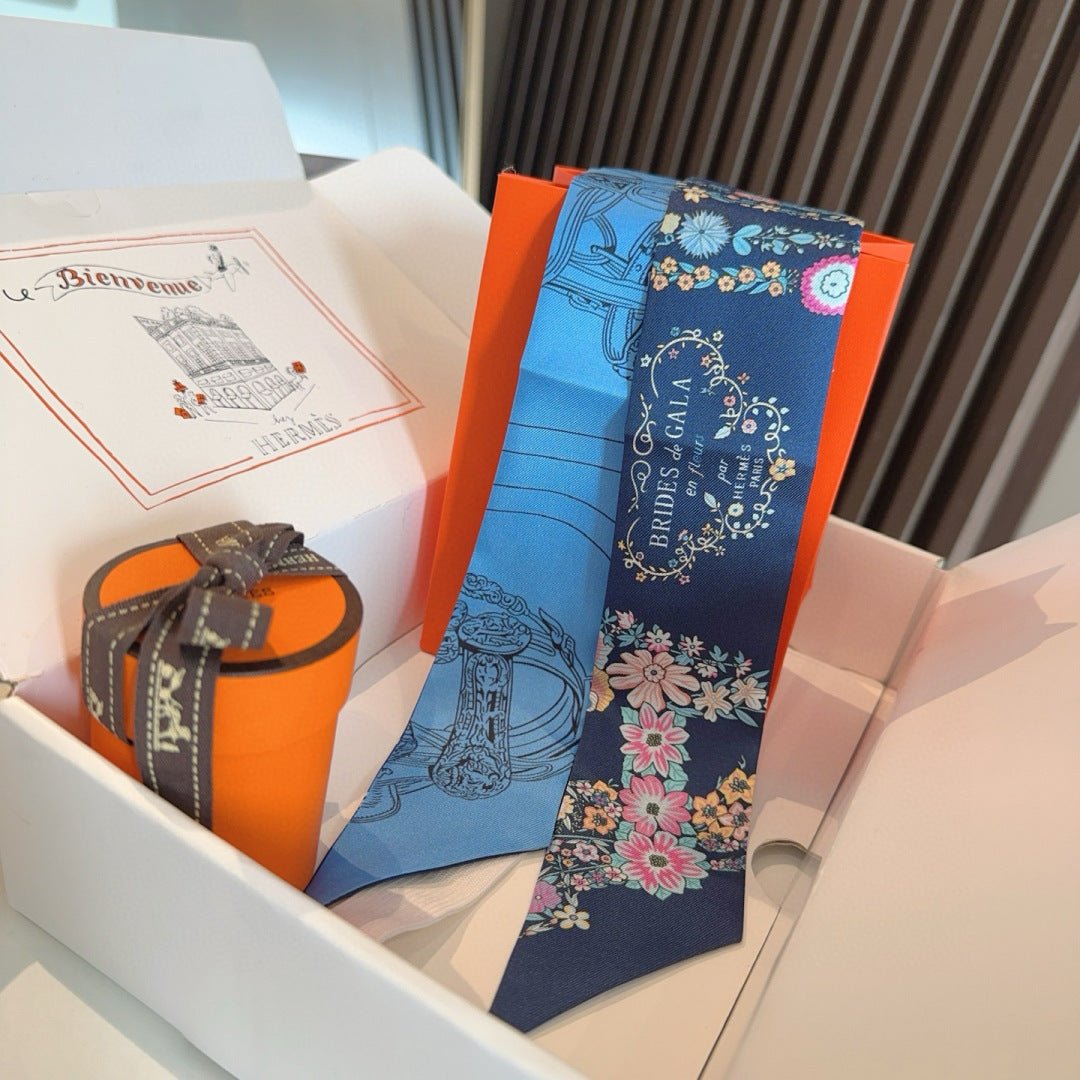 Hermès Floral Silk Twilly - Image 4