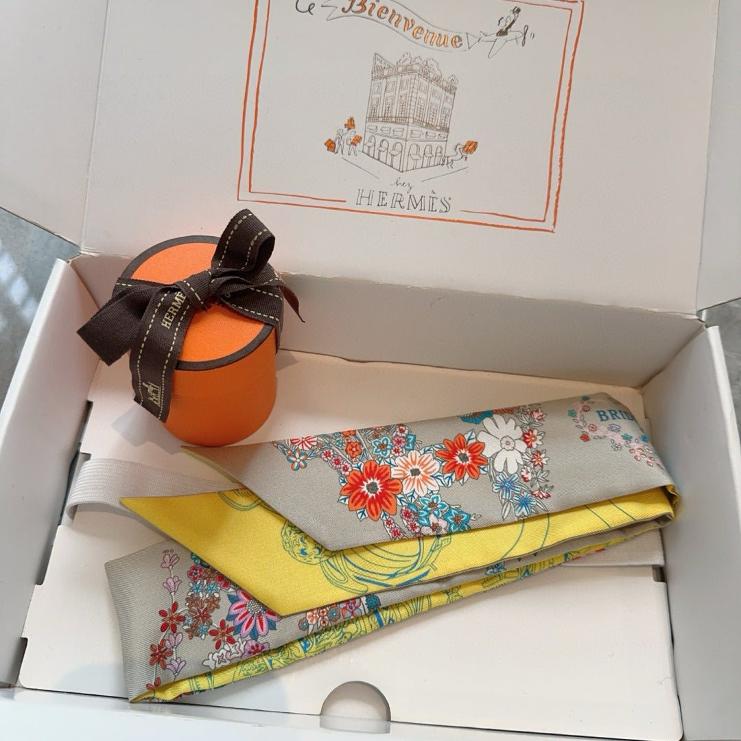 Alternative view of HERMES HERMES 25S SILK NECKERCHIEF 86 IN SILK 714382