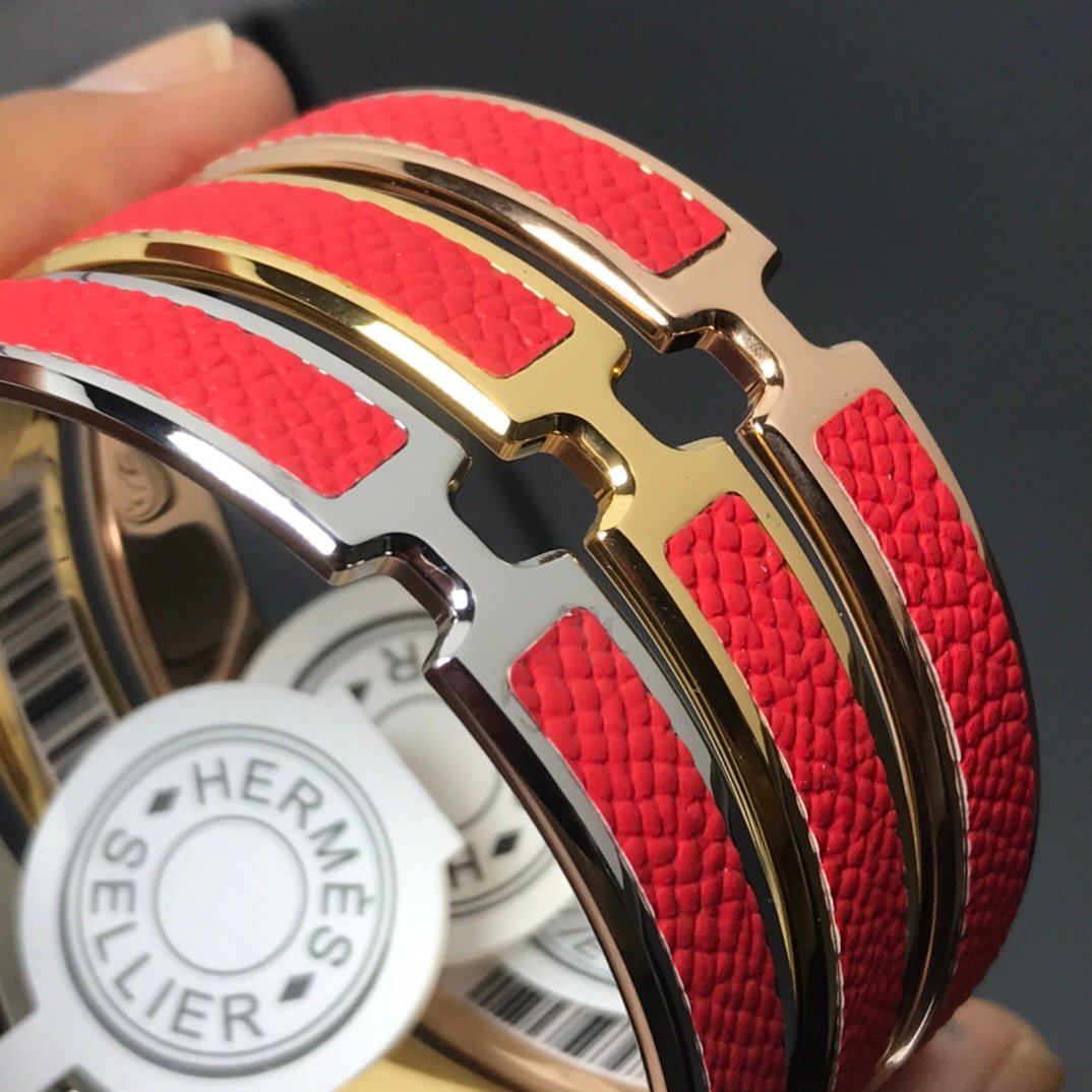 Alternative view of  Hermès O'Kelly Red  & Rose Gold Bracelet