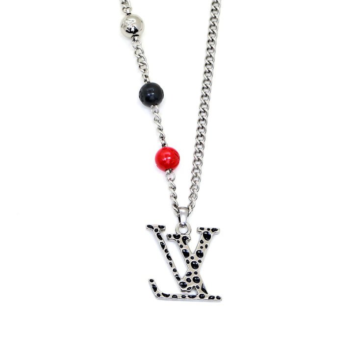 LV Beaded Logo Necklace