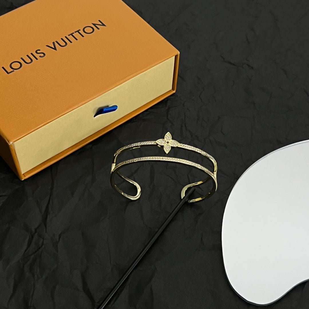 LV Rose Gold Diamond Bangle - Image 4