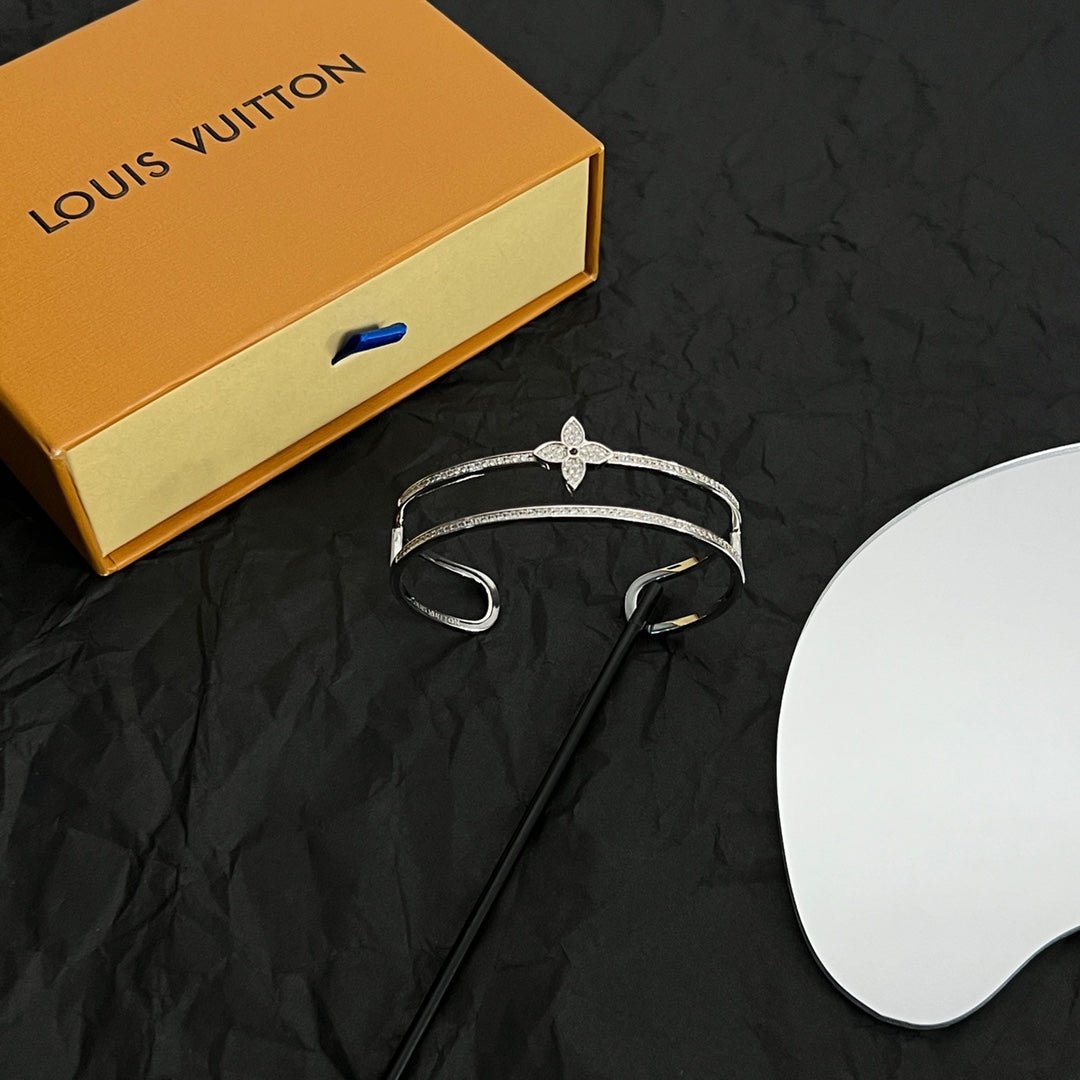 LV Rose Gold Diamond Bangle - Image 5