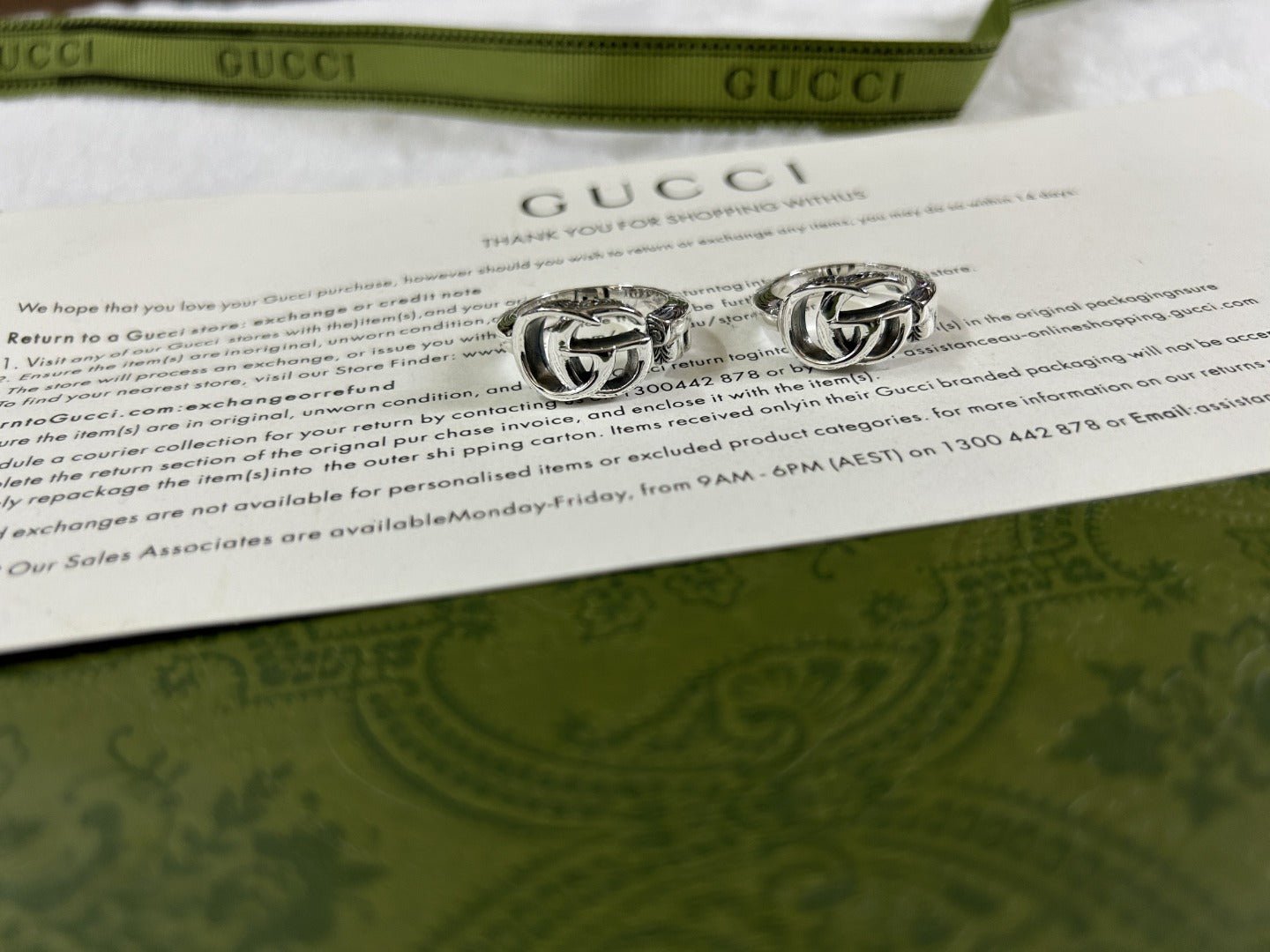 GUCCI Carved Open Interlocking G Ring - Image 10