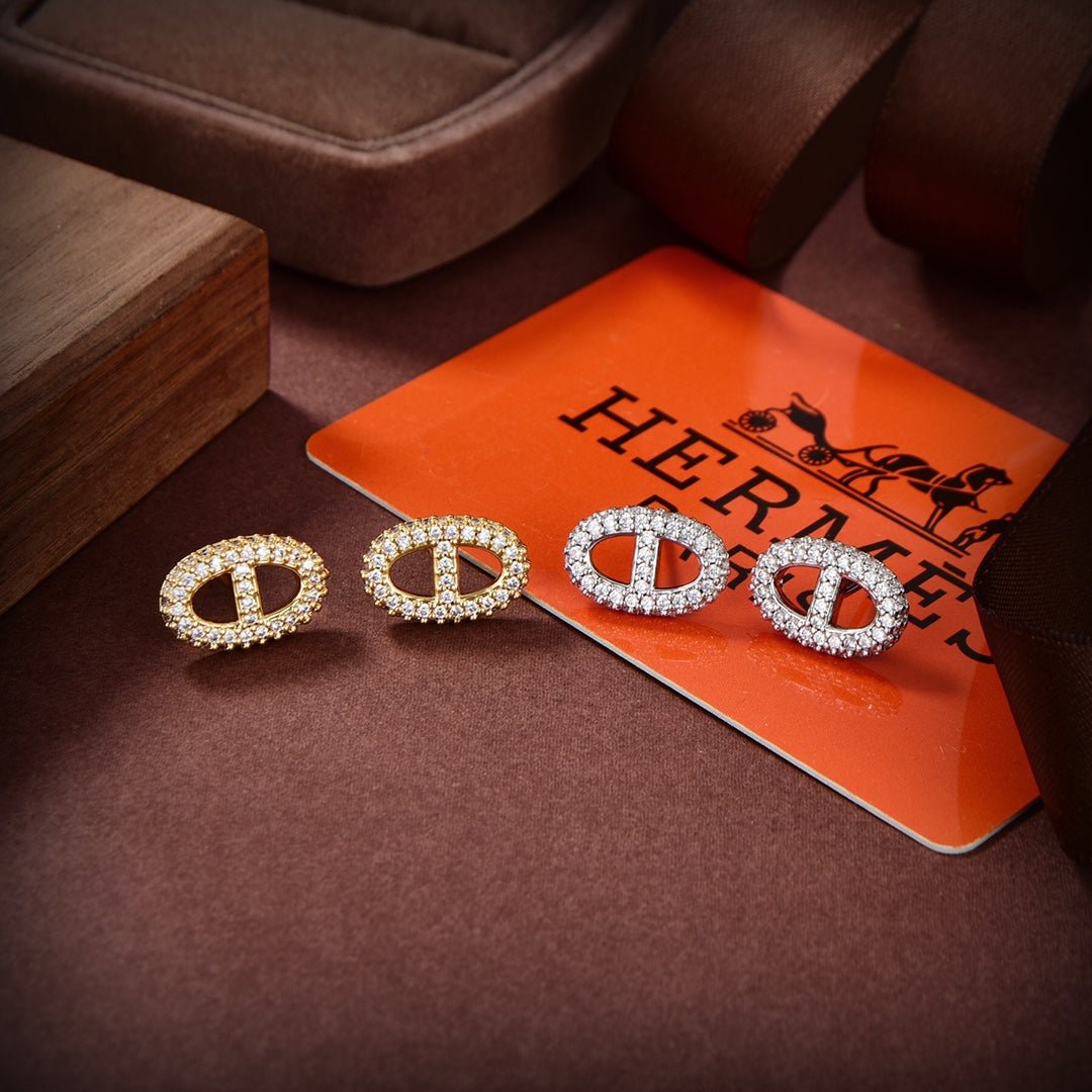 Hermès Chaine d'Ancre Full Rose Gold Earrings - Image 4