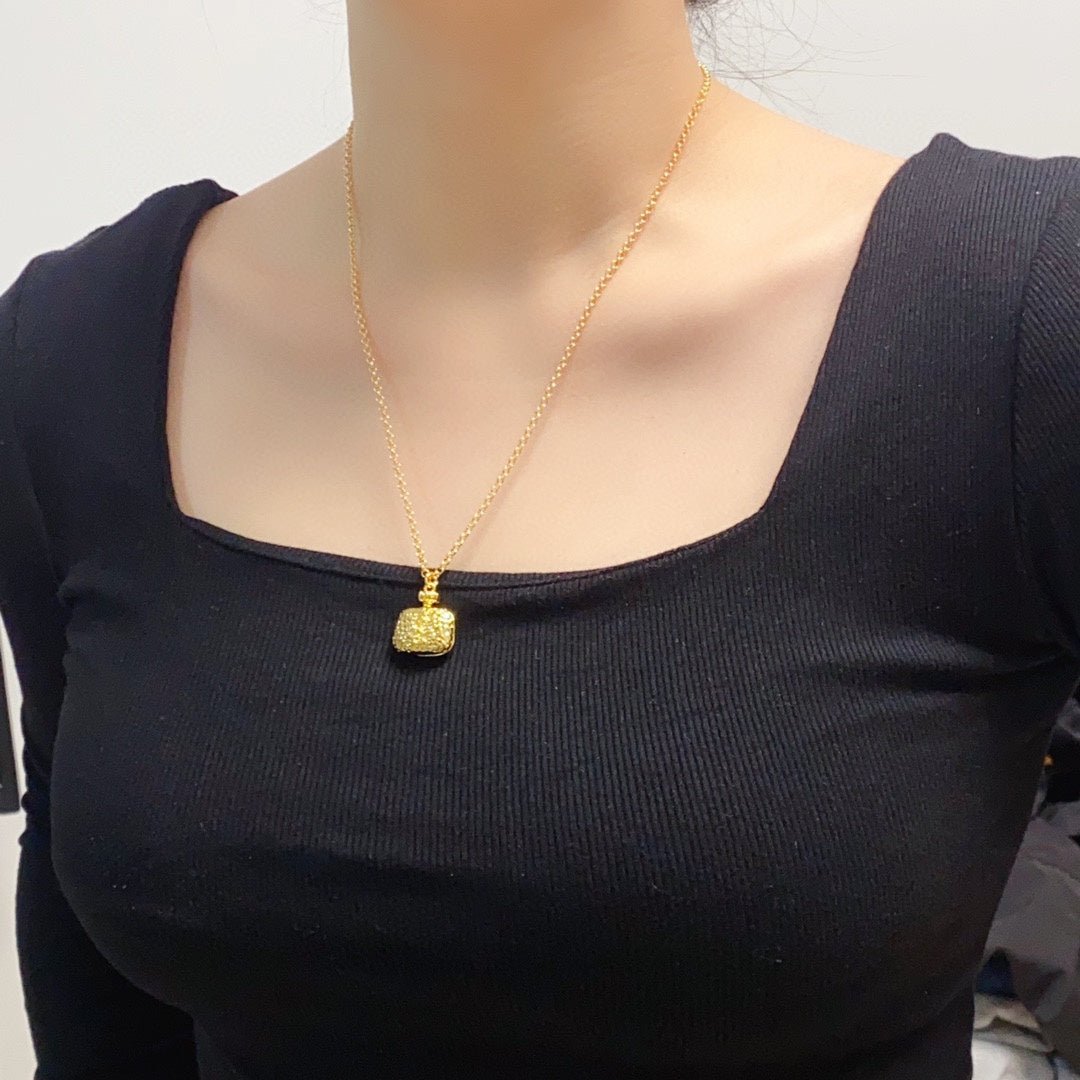 Alternative view of YSL Gold Pendant Necklace