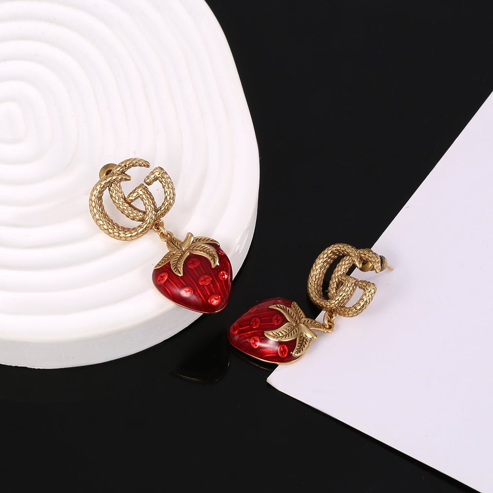 Alternative view of 18K Double Gucci Strawberry Earrings