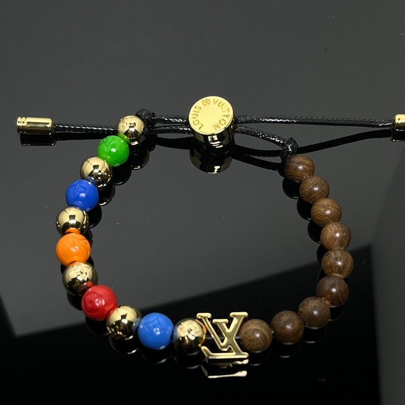 LV Wood & Bead Slider Asymmetrical Bracelet - Image 3