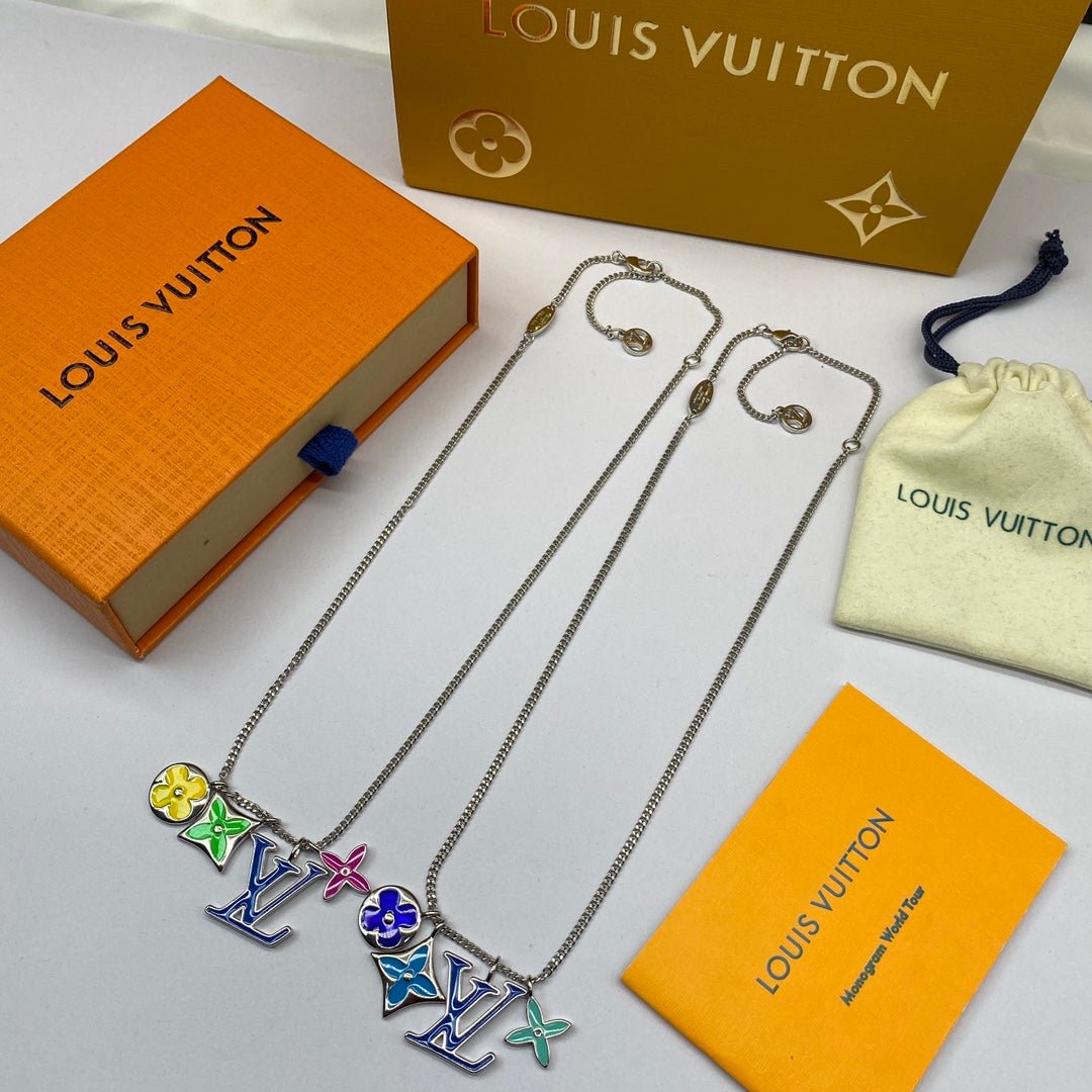 LV Multicolor Flower Mellow Necklace - Image 9