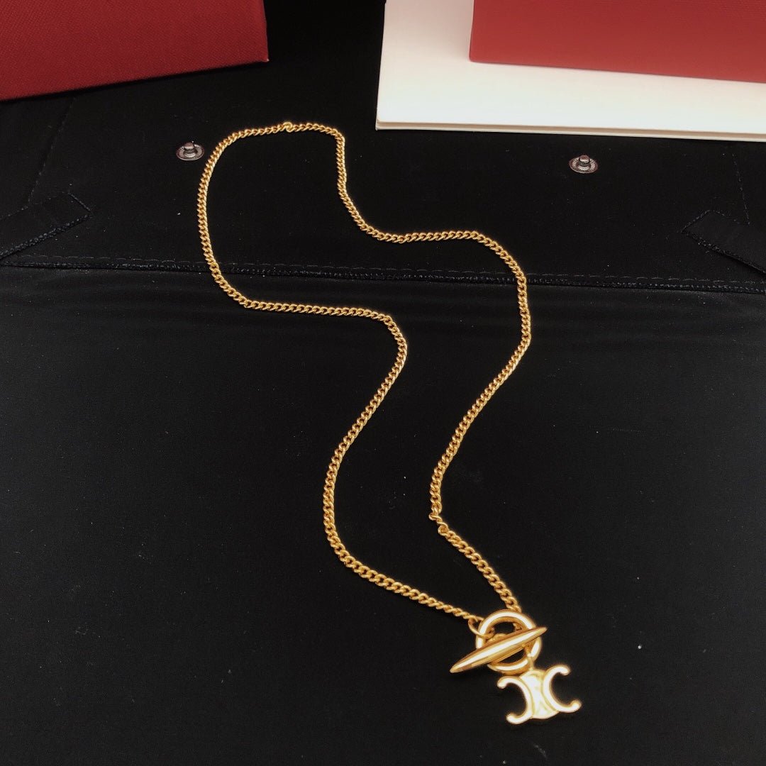 CELINE Gold Triomphe Necklace