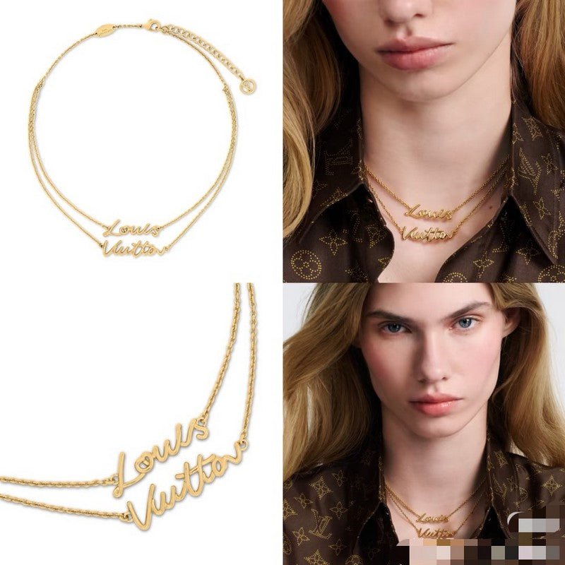 Alternative view of LV Script Double Chain