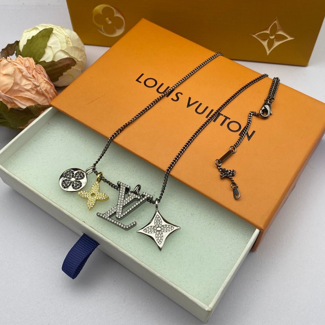 Alternative view of LV Diamond Logo Necklace