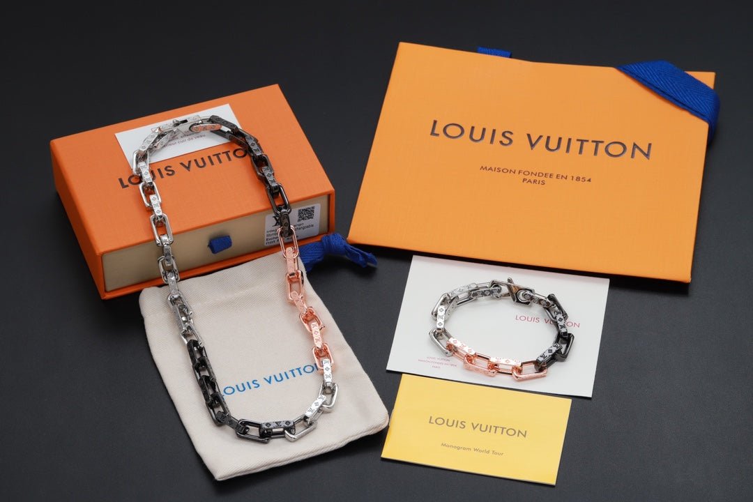 Alternative view of LV Tri-Tone Chain Bracelet