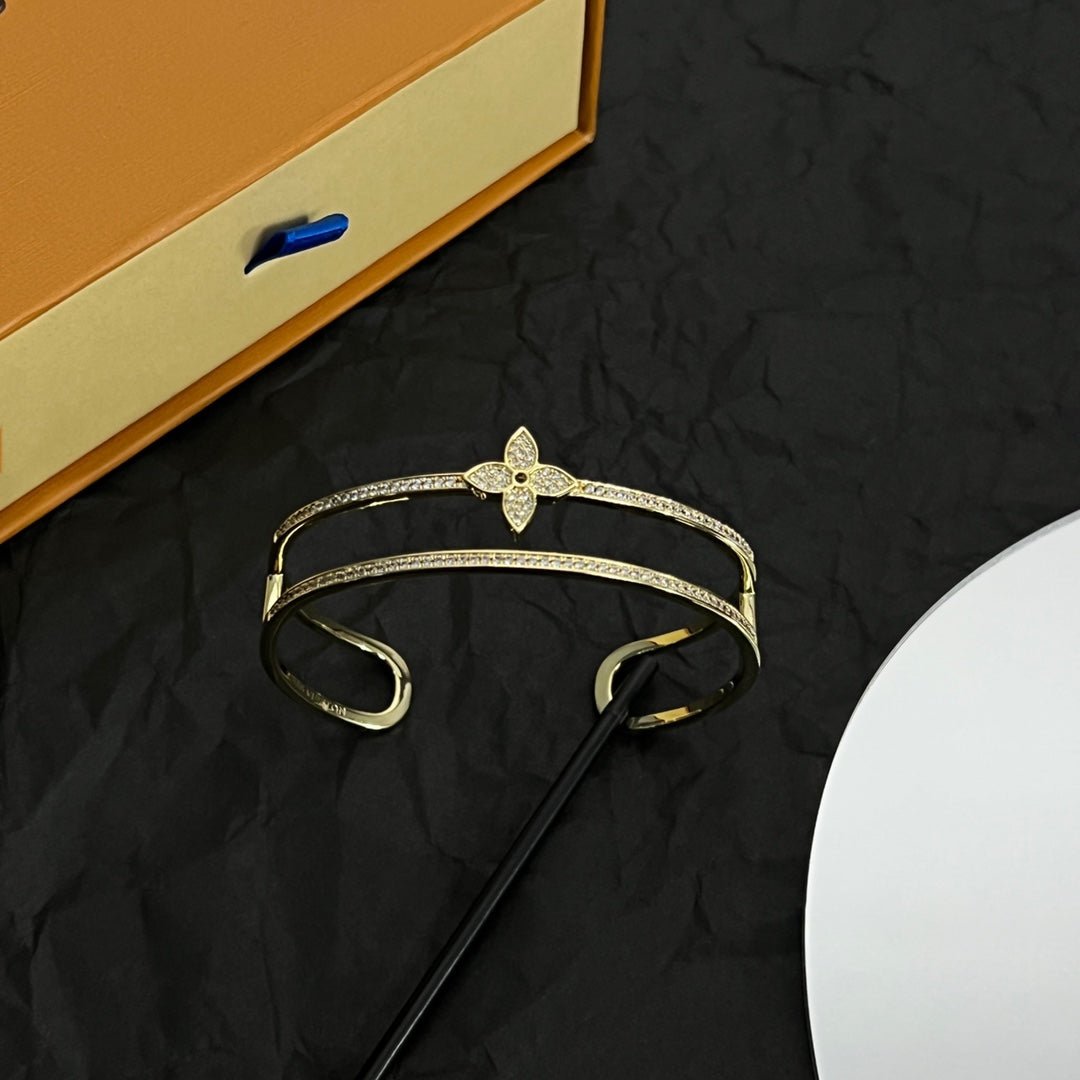 LV Rose Gold Diamond Bangle - Image 11